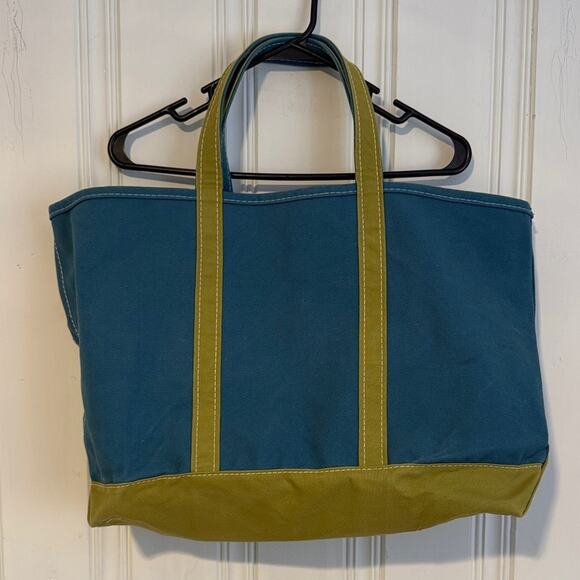 L.L. Bean Handbags - Llbean vintage vtg teal green 90s open top large boat and tote bag nautical